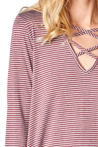 Oddi - Pinstriped Swing Tunic - PLUS