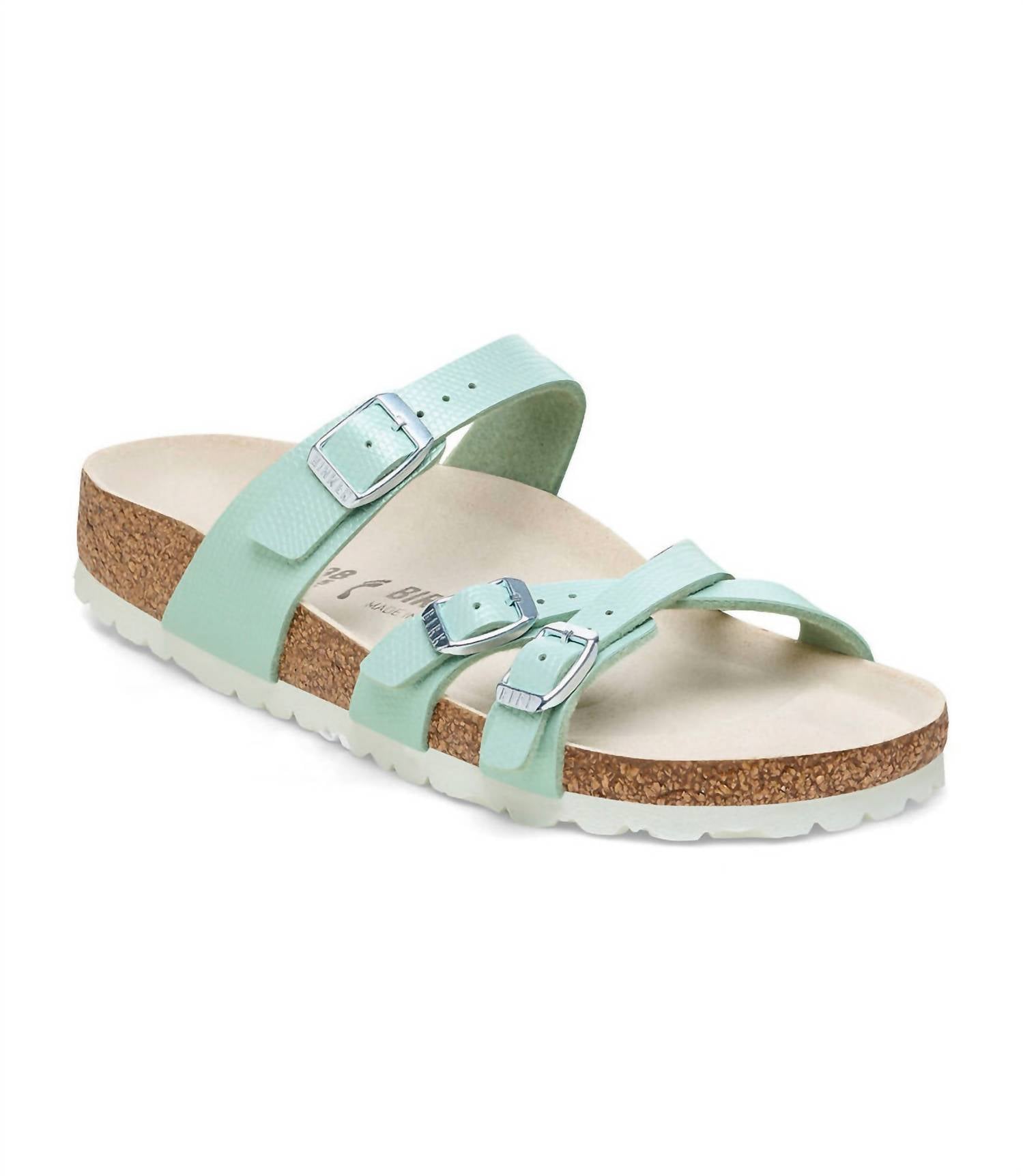 BIRKENSTOCK Women's Franca Sandal in lizard surf green - women's sandal