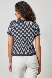 Lilla P - Women's Stitch Short Sleeve Sweater