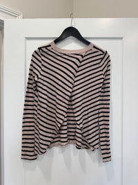 Enza Costa - Women's Cashmere Back Overlap Long Sleeve Sweater
