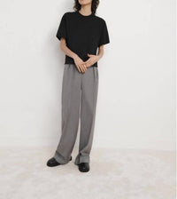 Loulou de Saison Telanto Cotton T-Shirt in black - women's t-shirt