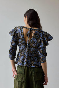 Hope For Flowers - Peplum V-neck Blouse
