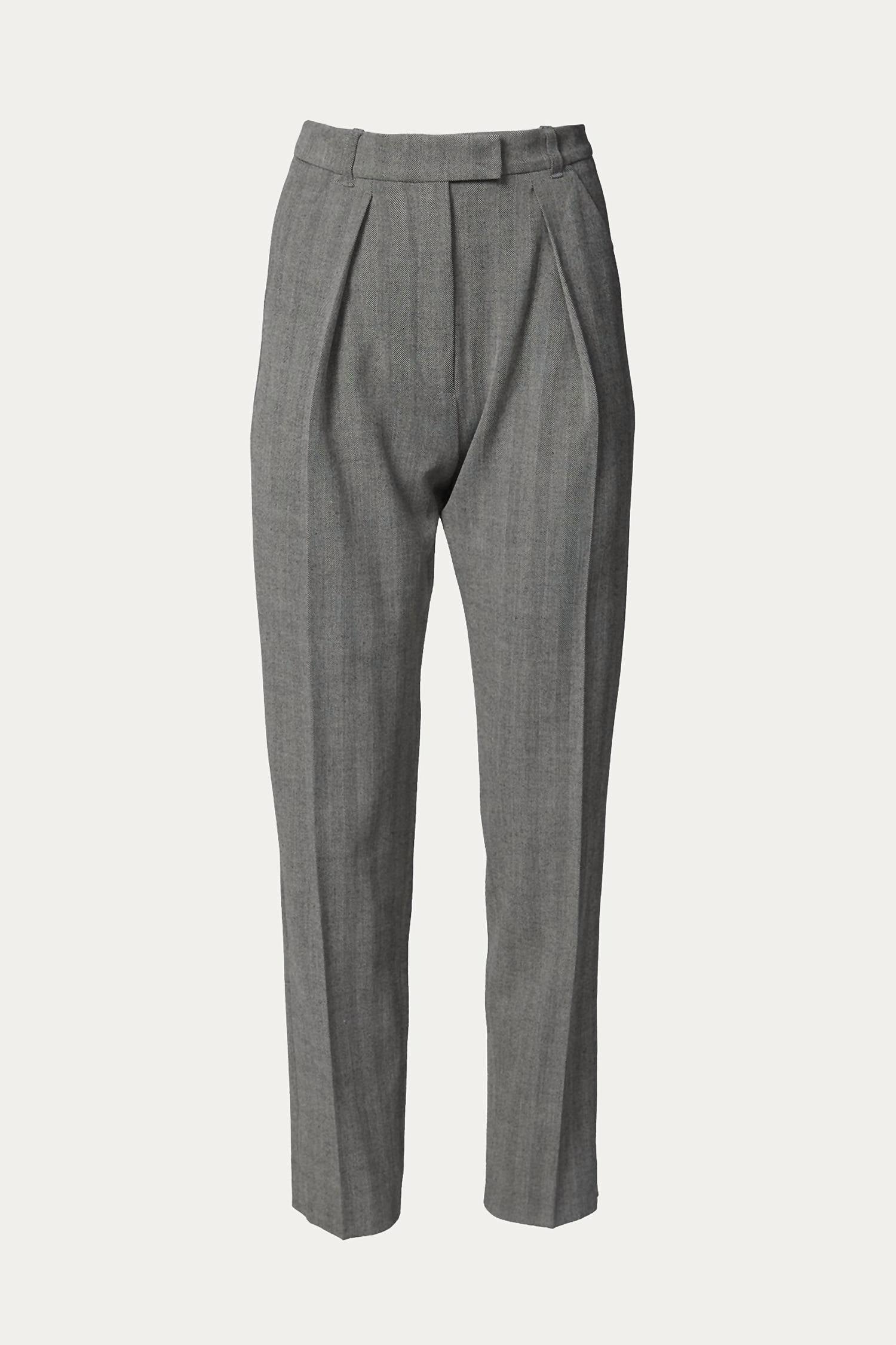 HERRINGBONE SUIT PANTS