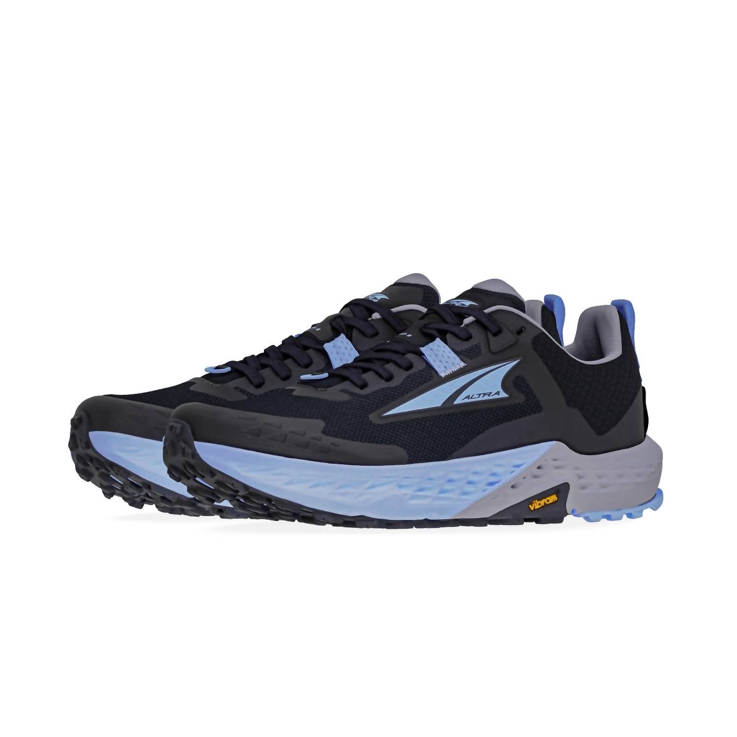 ALTRA Women's Timp 5 Trail Running Shoes in black 1 - women's shoe - detail view
