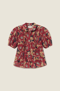 TROVATA Nadine Blouse in oleander rouge - women's blouse - view 4