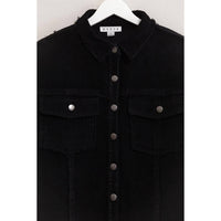 Hyfve - Women's Washed Corduroy Frayed Shacket