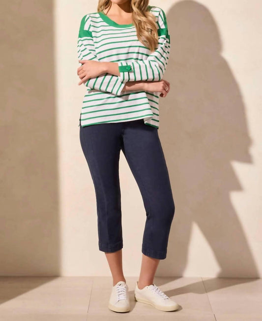 Tribal - Waffle Knit Boat Neck Top