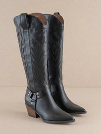 OASIS SOCIETY Women's Faye Western Boot in black - women's shoe - detail view
