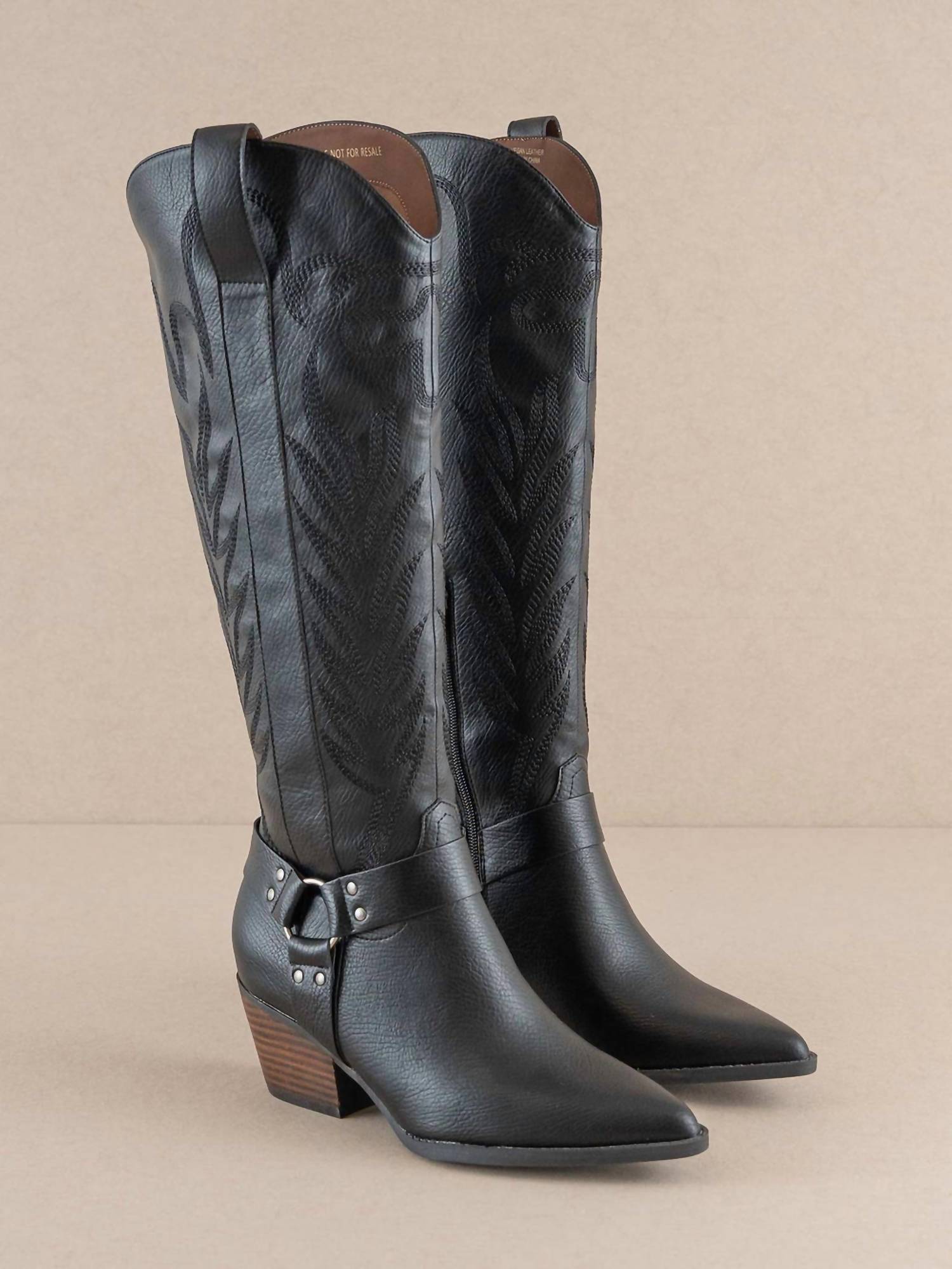 OASIS SOCIETY Women's Faye Western Boot in black - women's shoe - detail view
