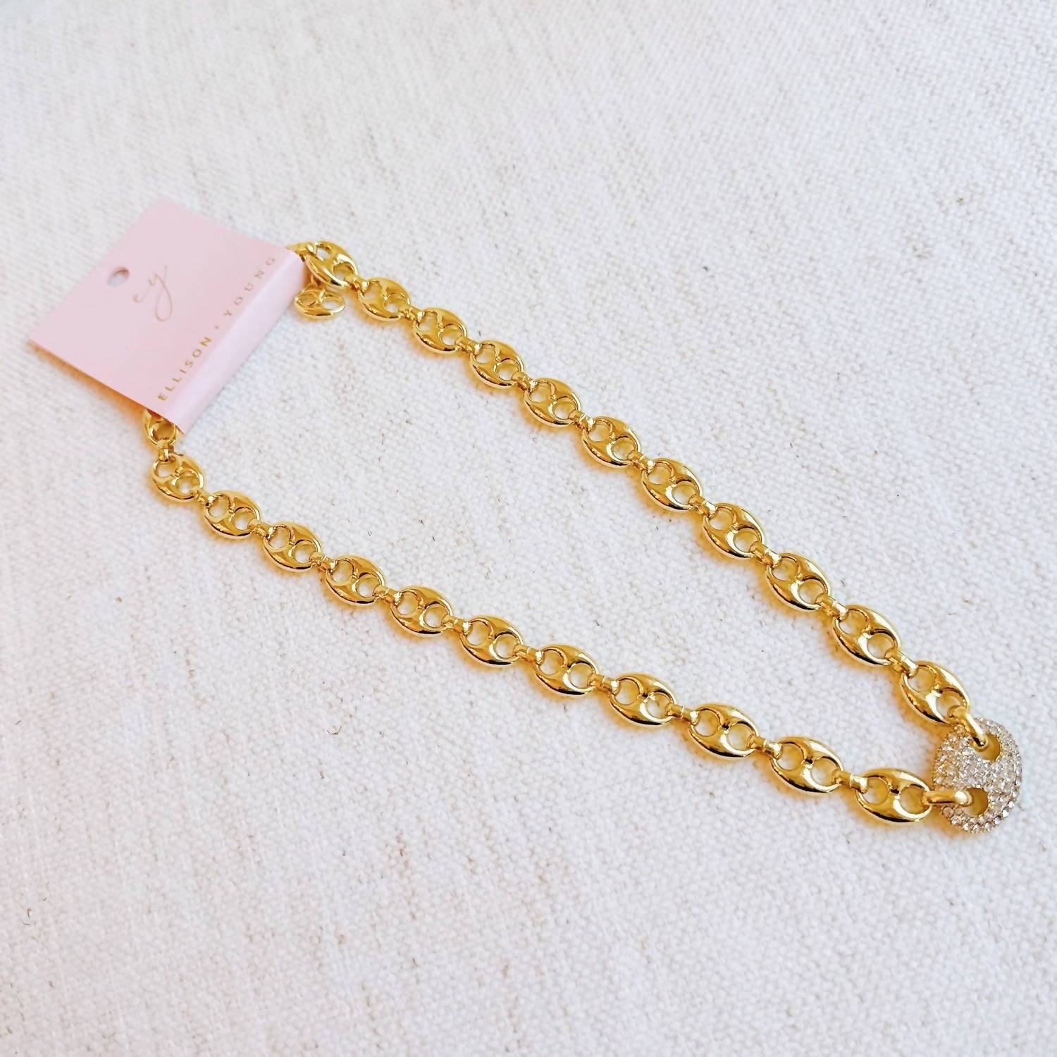 Ellison+Young - Women's Pavé Horse Bit Chain Necklace
