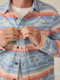 Faherty Doug Good Feather Canyon Overshirt in dusk star glow - men's shirt - alternate view