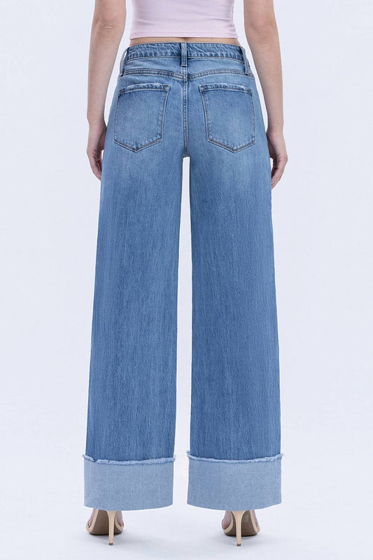 Vervet By Flying Monkey - Adore You High Rise Wide Leg Jeans