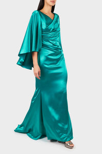 Talbot Runhof - Doris Crepe Satin Long Dress