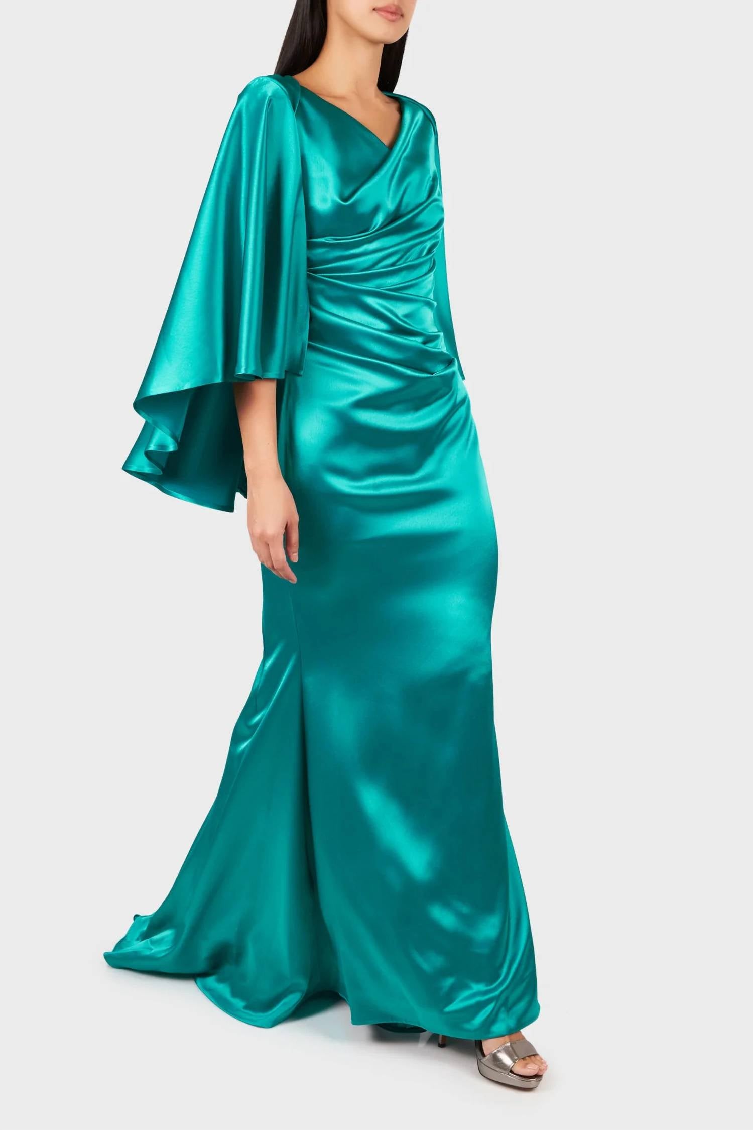 Talbot Runhof - Doris Crepe Satin Long Dress