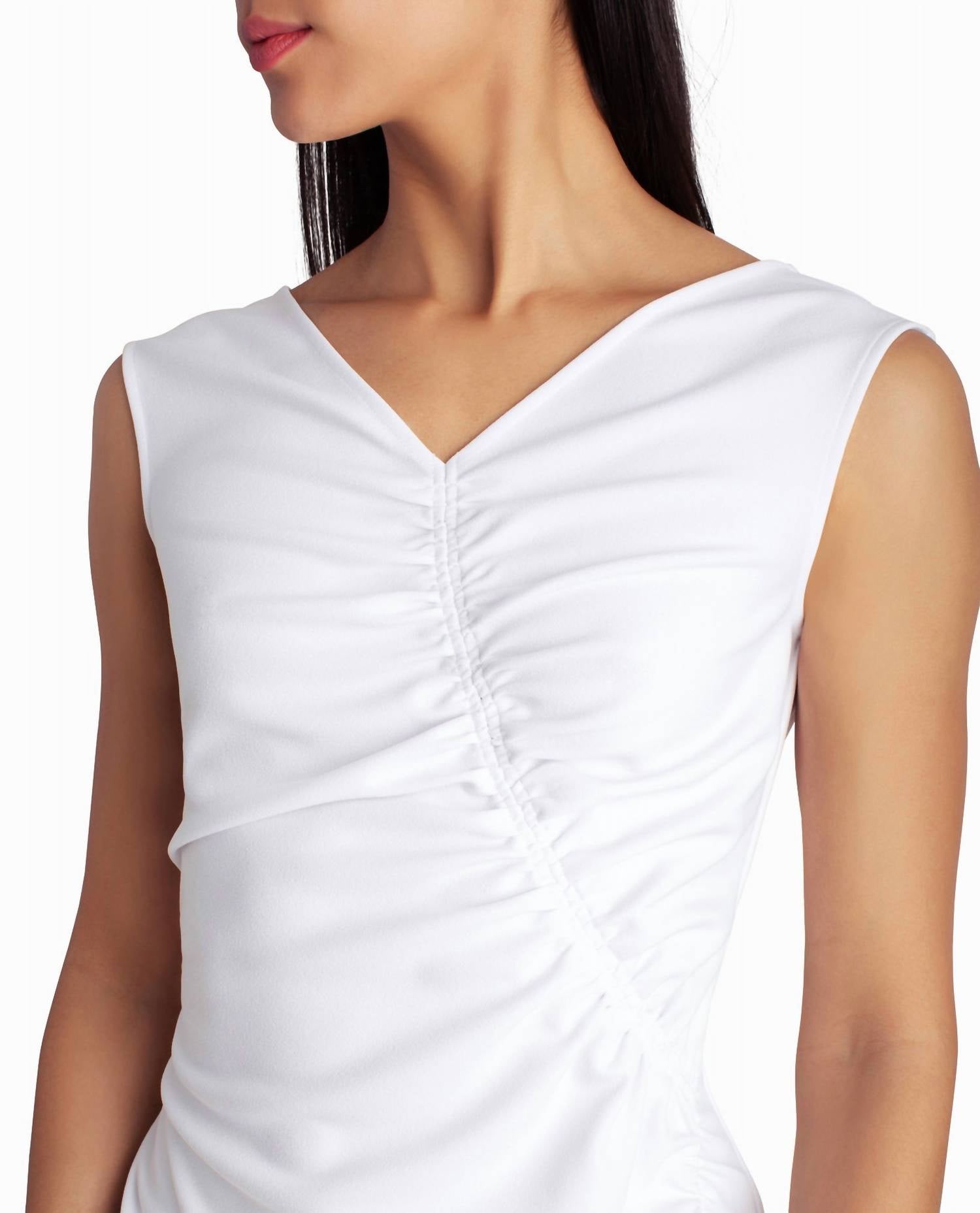 Nicole Miller - Ella Crepe Ruched Midi Dress