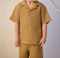 Rylee + Cru - LAPEL TEXTURED SHIRT