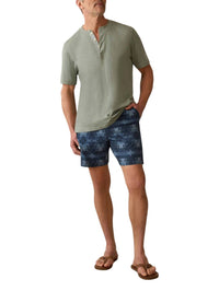 Faherty Doug Good Feather's Shorelite Shorts in night navy stars - men's shorts - alternate view