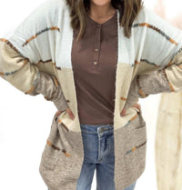 Staccato - Open Front Multi Stitch Cardigan