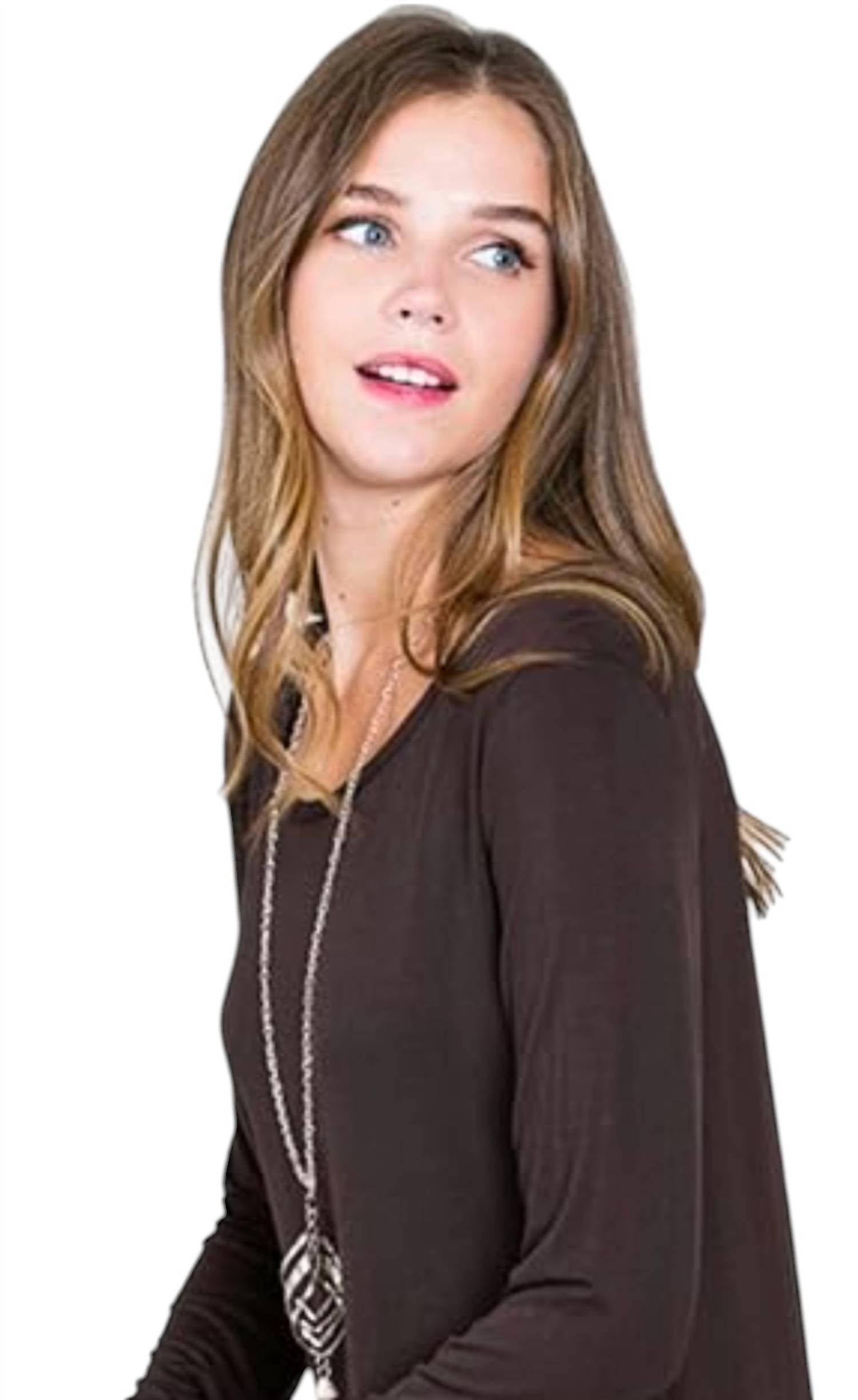 Emma'S Closet - Modal Long Sleeve Round Neck Top