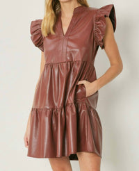Entro - Smooth Operator Faux Leather Dress