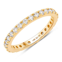 Diana M Jewels Women's Round Lab-Grown Diamond Fashion Ring (105.00 Ct) - Grand in 14k yellow gold - women's jewelry - detail view