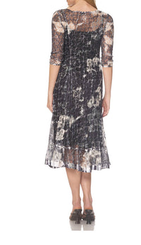 Komarov - Lace Three-quarter Sleeve Dress