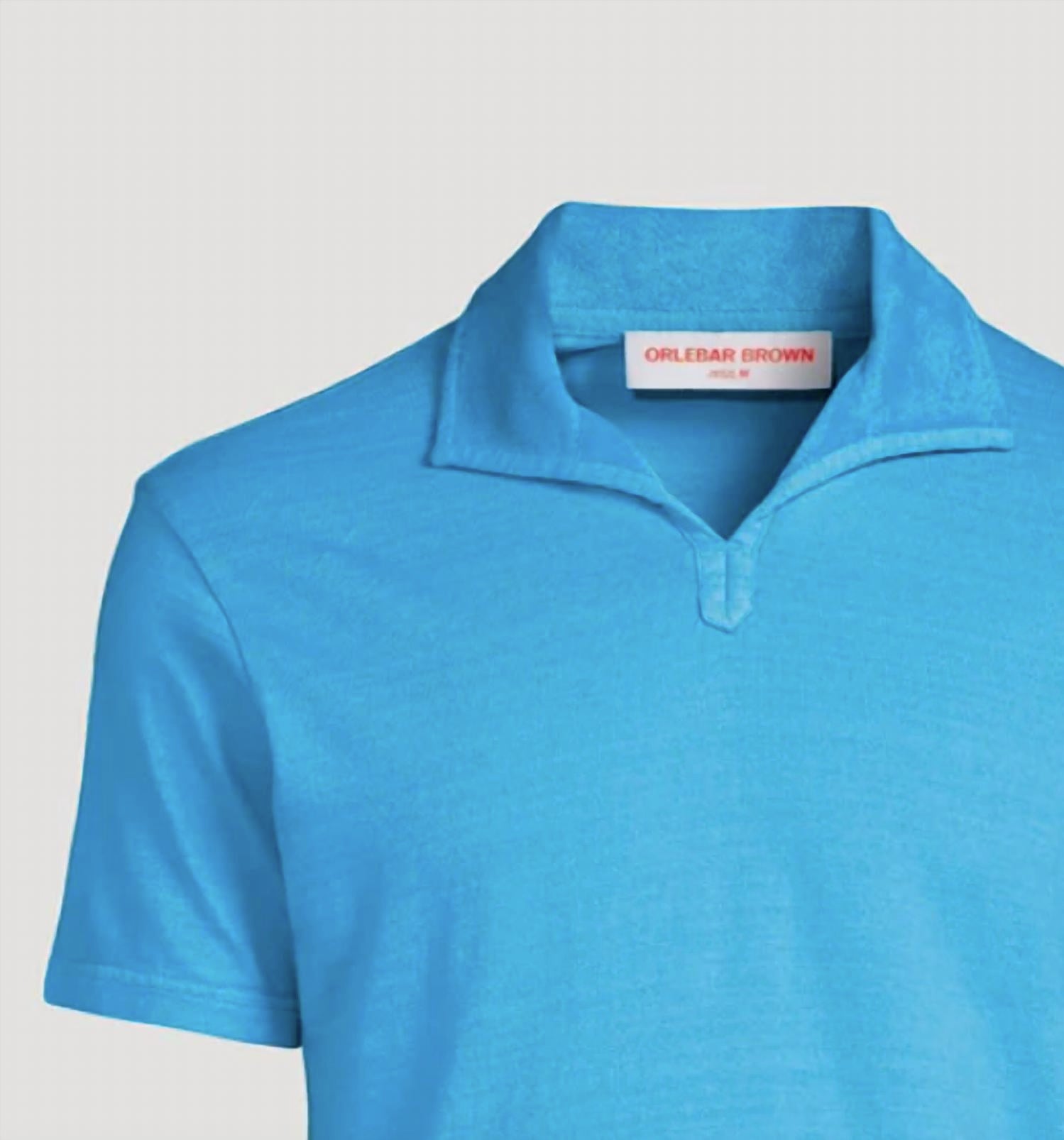 Orlebar Brown - Men's Albert Garment Dyed Towelling Trim Polo Shirt - Plus