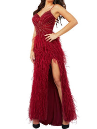 Jovani - Long Fitted Column Evening Prom Dress
