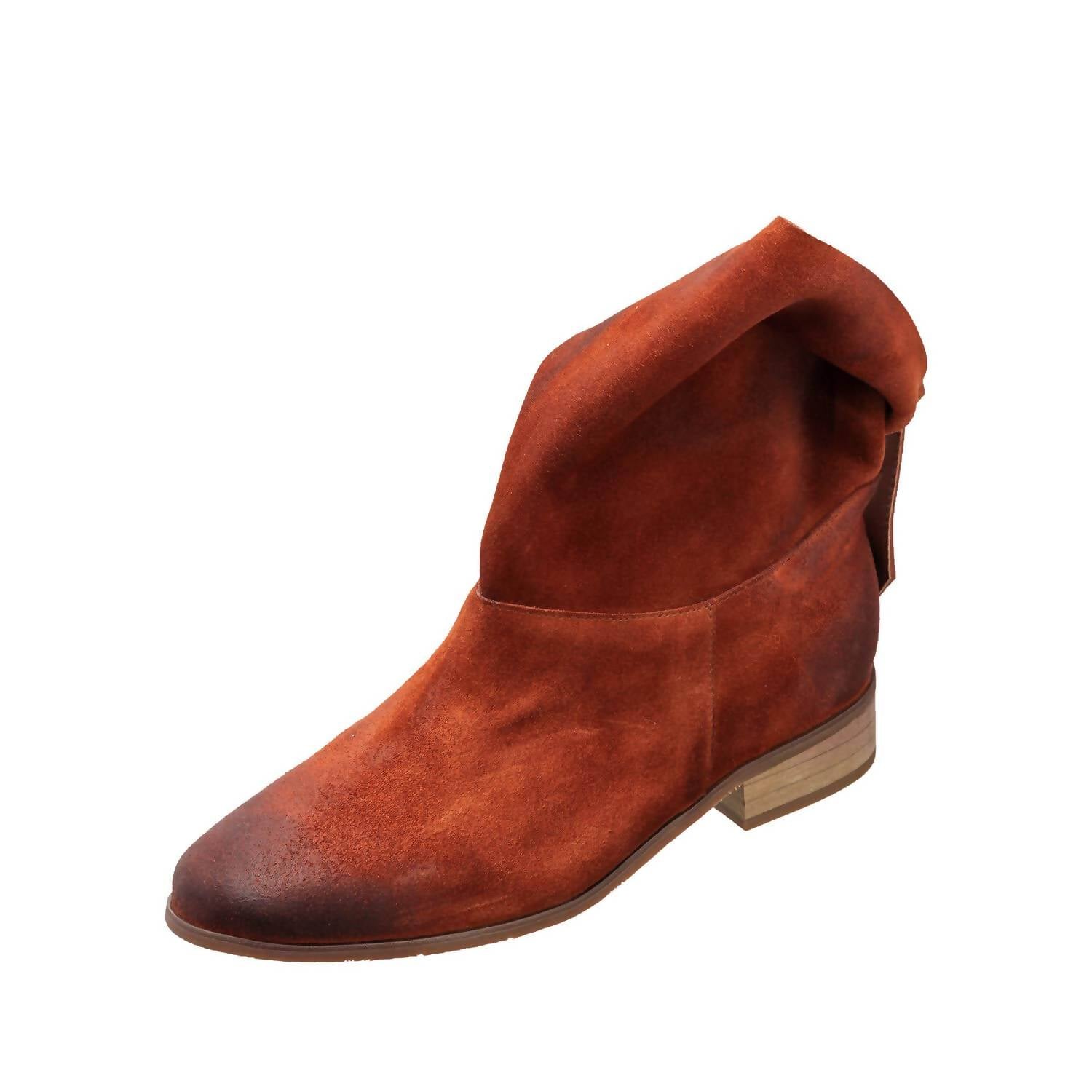 Antelope Women's X34 Cari Bootie in tobacco suede - women's shoe - detail view