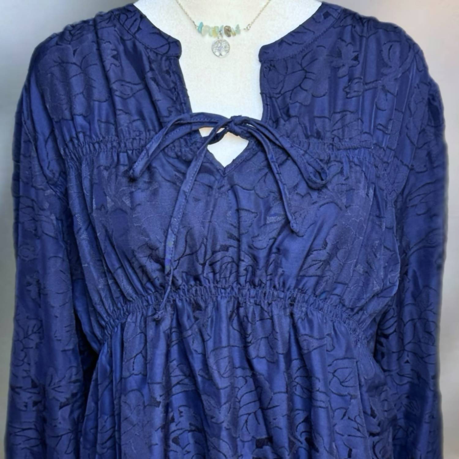 Mason & Belle - Lace Cinched Waist Blouse