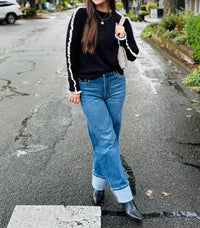 Nic + Zoe - Ruffled Down Sweater