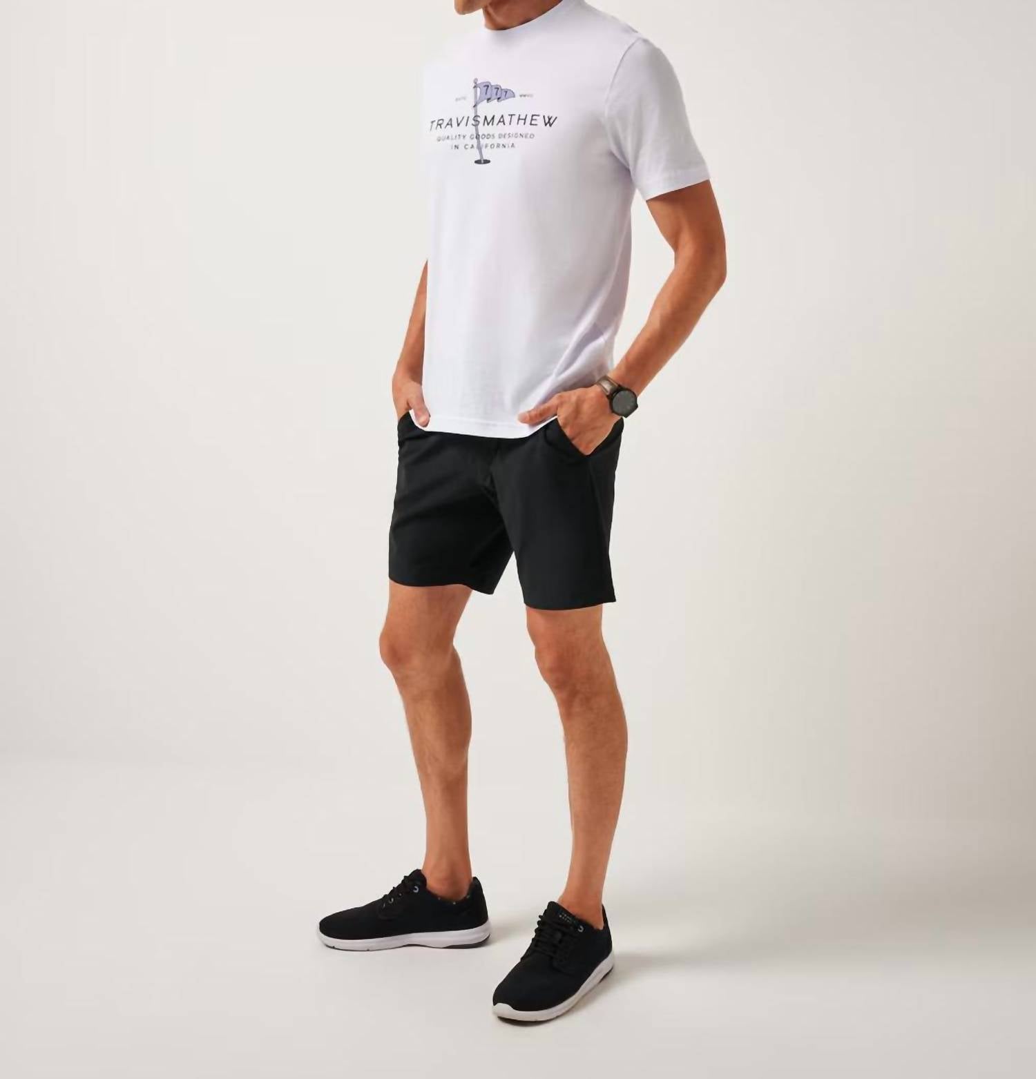 TravisMathew Worth A Shot Short Sleeve Tee in white - men's t-shirt - view 5