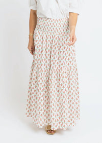 Karlie - Sweet Bloom Digital Floral Smock Tier Maxi Skirt