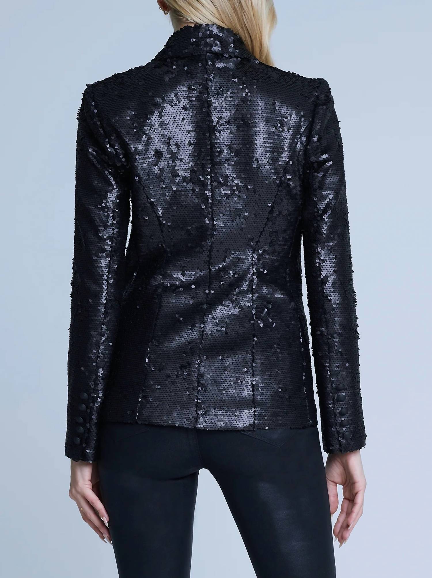 L'Agence KENZIE SEQUIN BLAZER – Snagged Bagged - Main Image