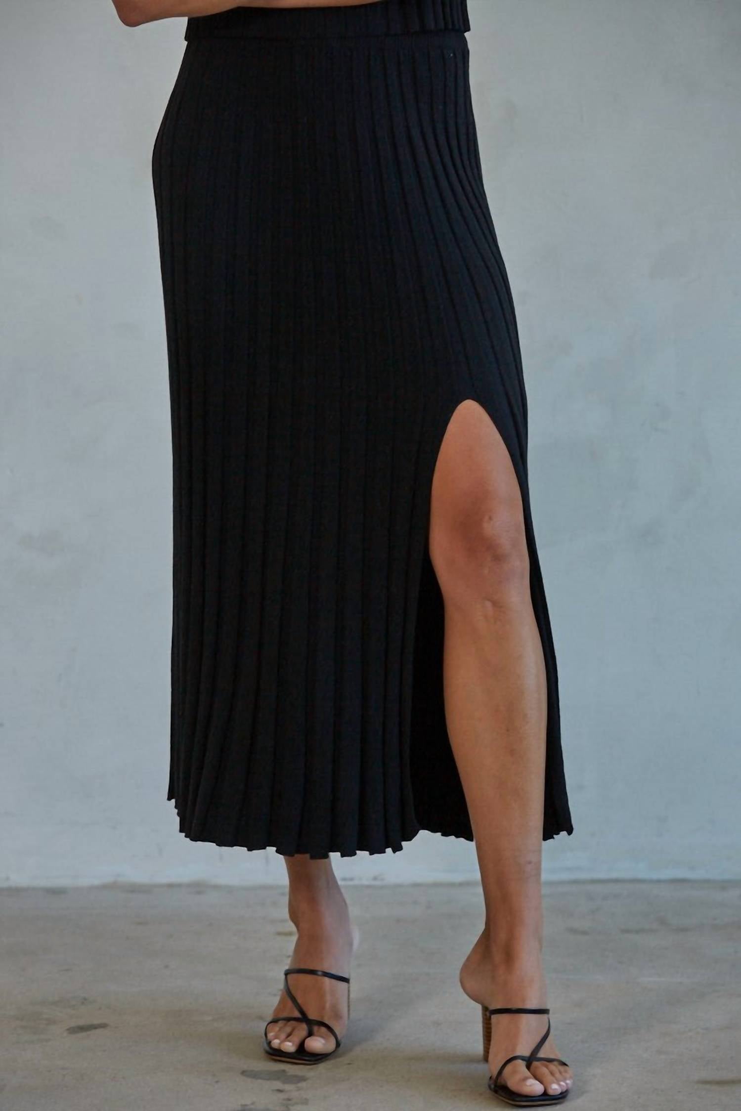 By Together - Ribbed Midi Skirt