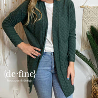 Bombom - Super Soft Check Pattern Lightweight Cardigan