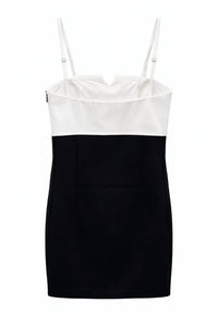 Katie J NYC WOMEN'S TEAGAN DRESS in white and black - women's dress - detail view