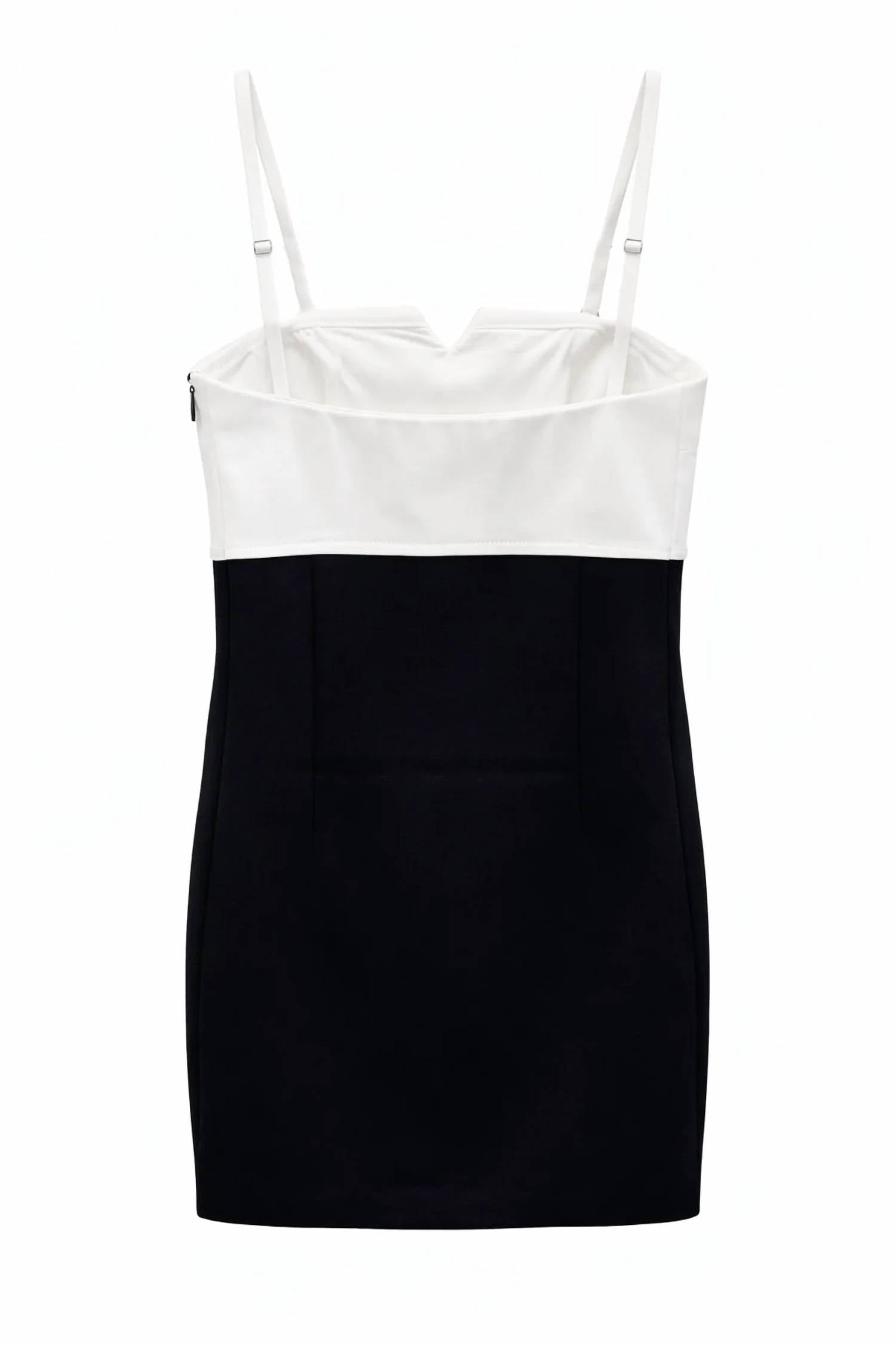 Katie J NYC WOMEN'S TEAGAN DRESS in white and black - women's dress - detail view