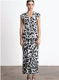 Go By Go Silk - CRINKLE CUT TWIST DRESS