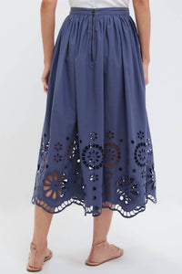 The Great. - The Super Bloom Eyelet Skirt