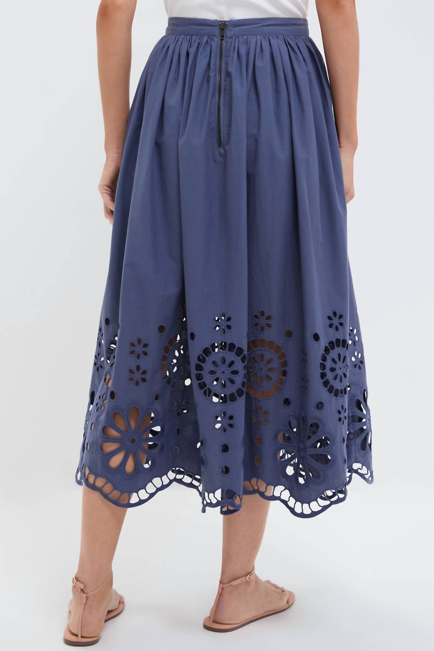 The Great. - The Super Bloom Eyelet Skirt