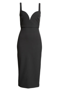 Veronica Beard - Lele Plunge Neck Midi Dress