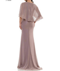 Marsoni By Colors - Sophisticated Crewneck Chiffon Gown