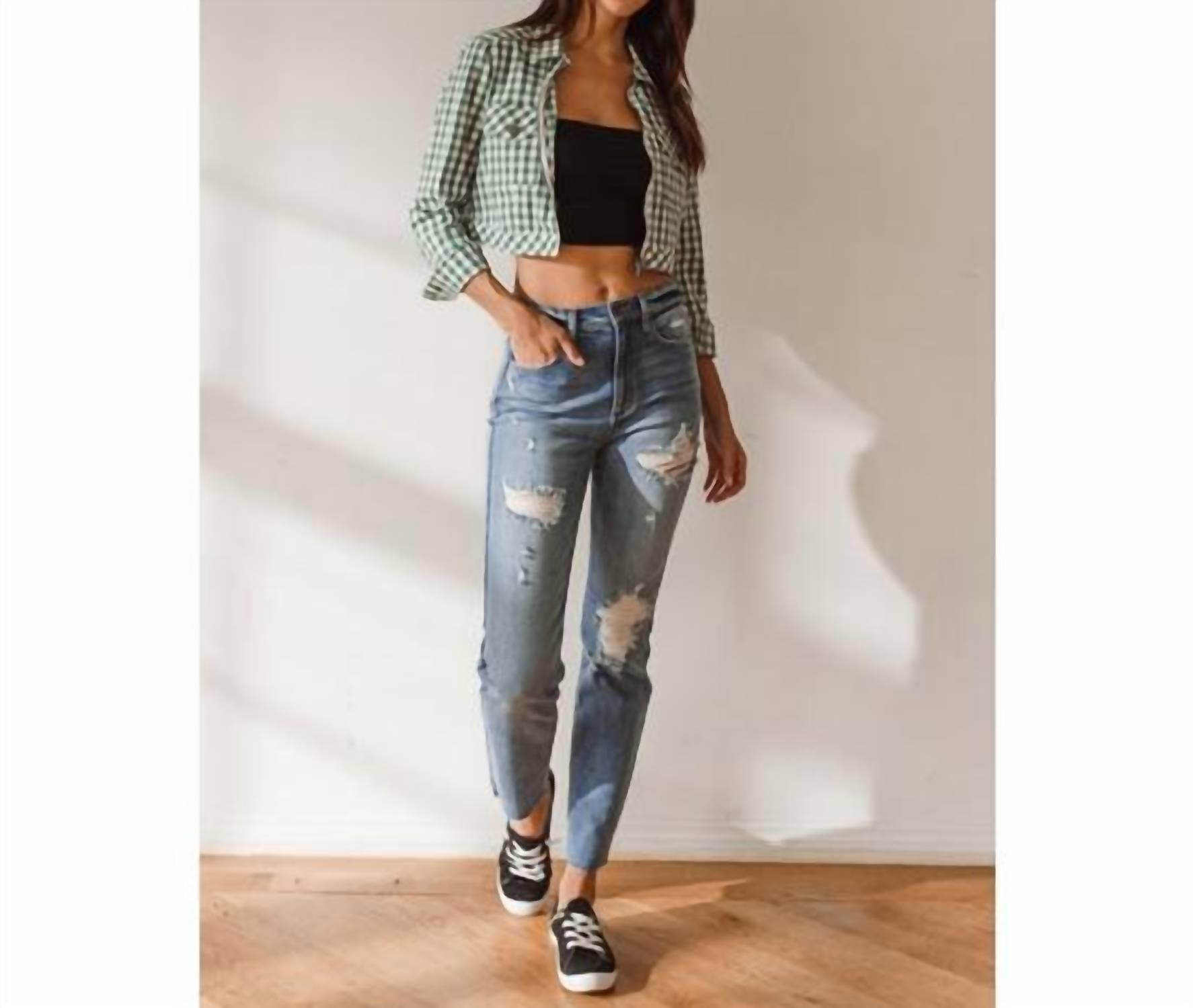 Sneak Peek - High-rise 90's Distressed Skinny Jean With Raw Hem