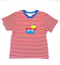bella bliss Kid's Applique Pima Tee in red white blue - kids' t-shirt