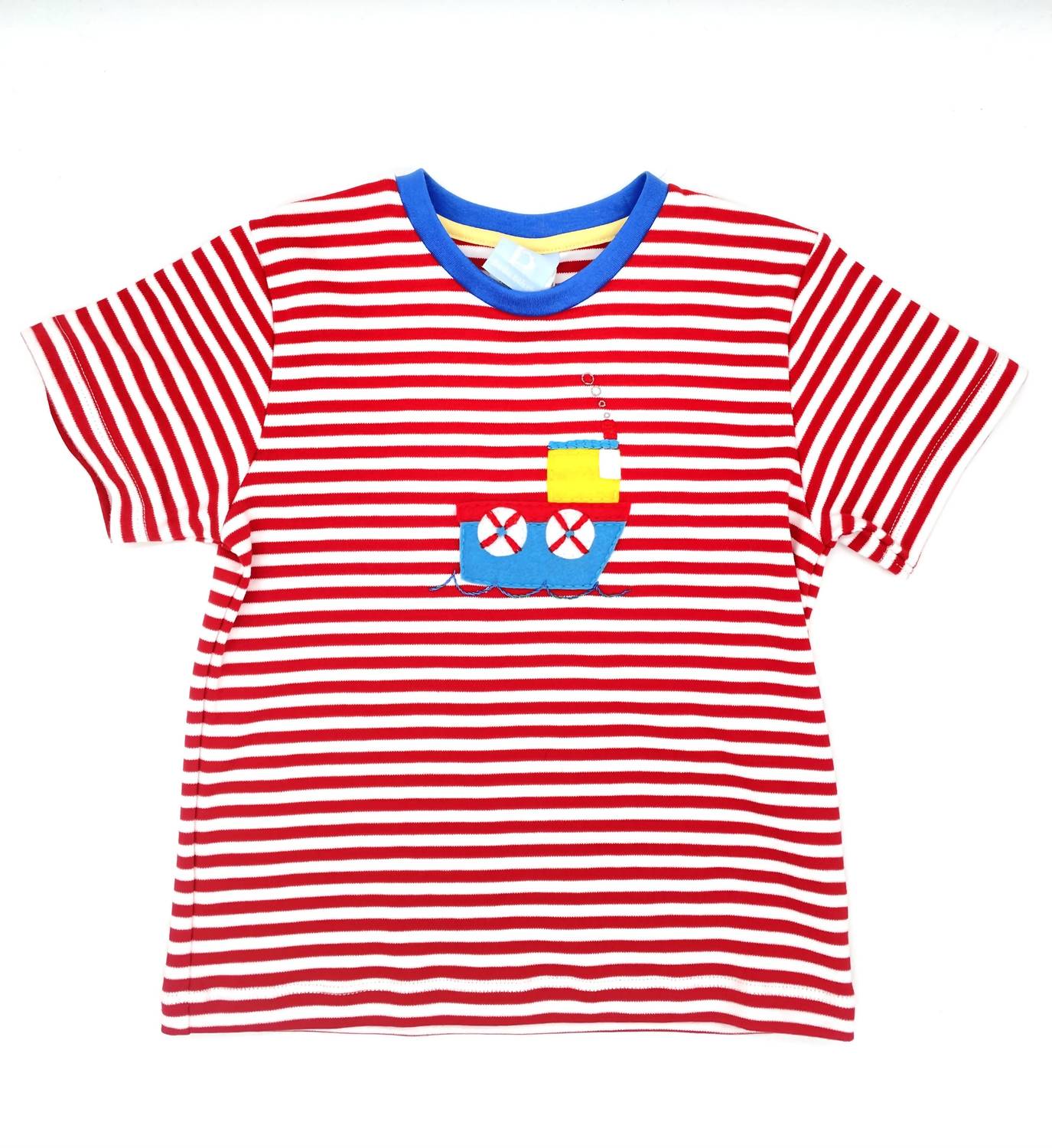 bella bliss Kid's Applique Pima Tee in red white blue - kids' t-shirt