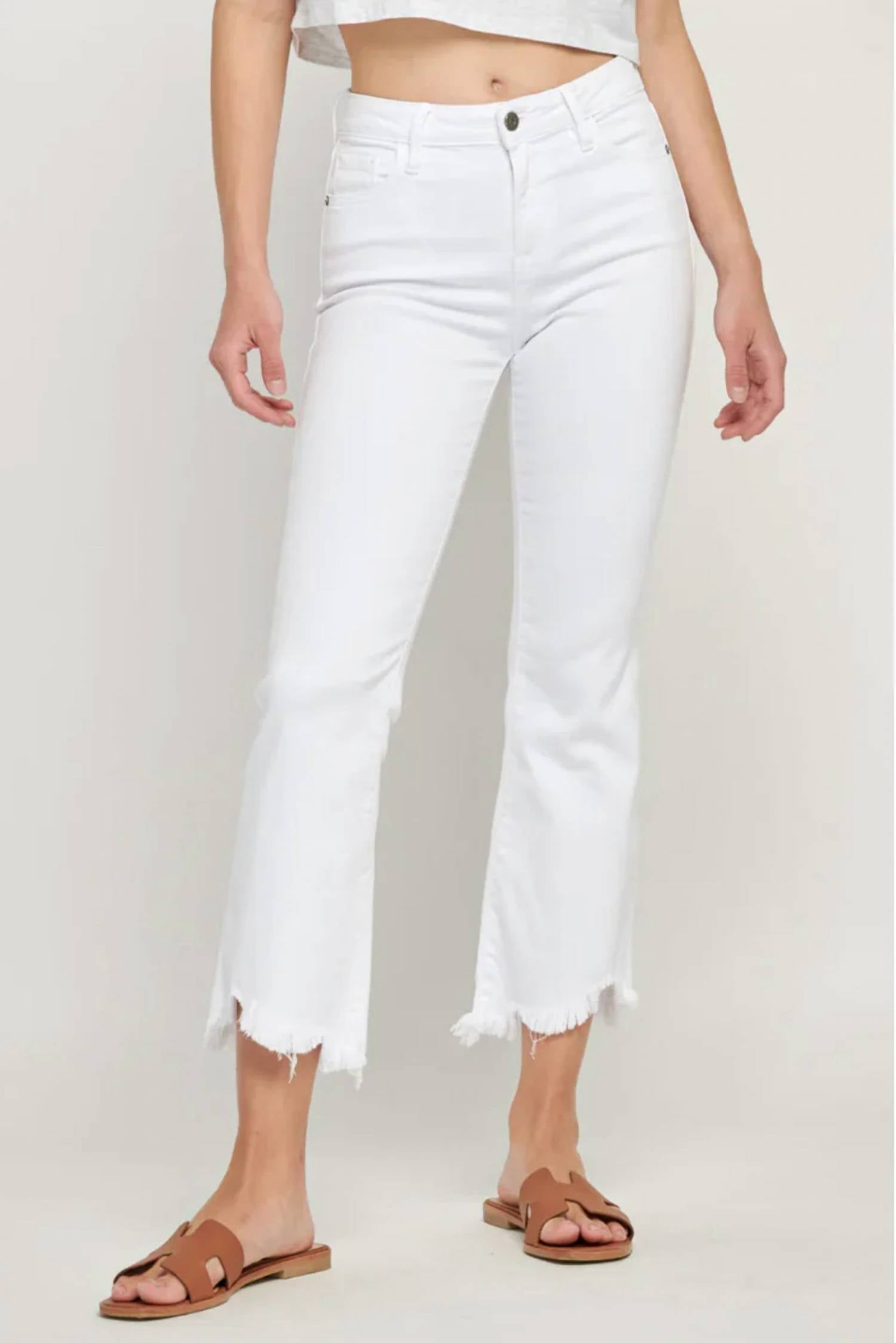 Hidden - Betty High Rise Flare Cropped Jean