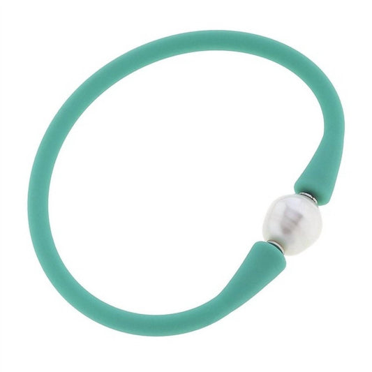 Canvas Style - Women's Bali Freshwater Pearl Silicone Bracelet