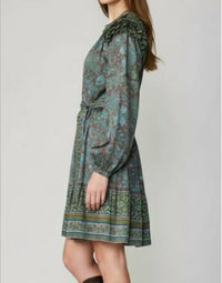 Current Air - Button Down Dress With Ruffles