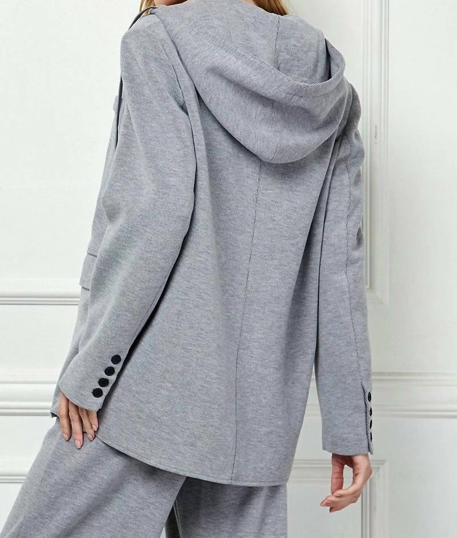See And Be Seen - Casual Hooded Blazer
